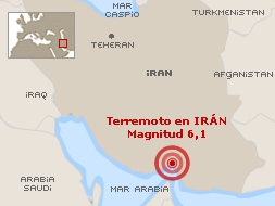 Un terremoto de 6,1 grados sacude el sur de Irn y deja al menos cuatro muertos