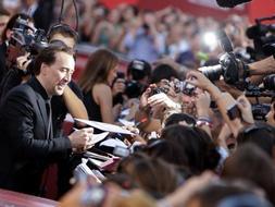 Nicolas Cage y Eva Mendes en la alfombra roja de Venecia