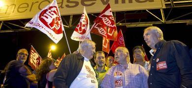 Los sindicatos celebran el xito en las primeras horas de paros