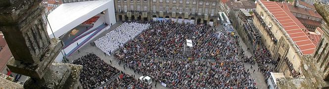 El primer Papa peregrino pide una reevangelizacin de Espaa tras ganar el jubileo en Santiago