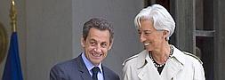 Sarkozy y Lagarde analizan la crisis de la eurozona