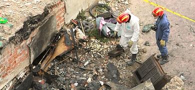 Cuatro muertos en el incendio de una chabola en Barcelona