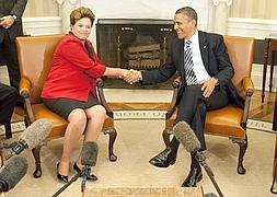 Obama y Rousseff intercambian elogios y crticas 