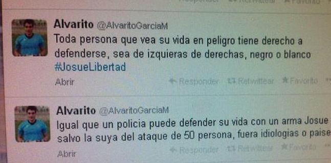 El portero del juvenil del Rayo defiende a un asesino en Twitter