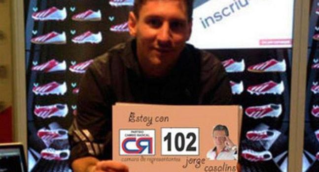 Utilizan a Leo Messi en una campaa poltica en Colombia