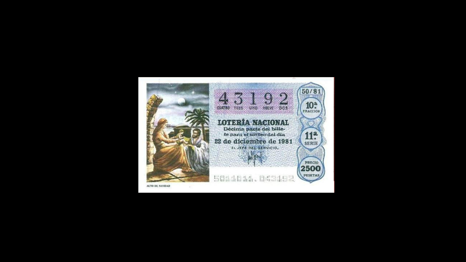 Décimo de la Loteria de Navidad de 1981