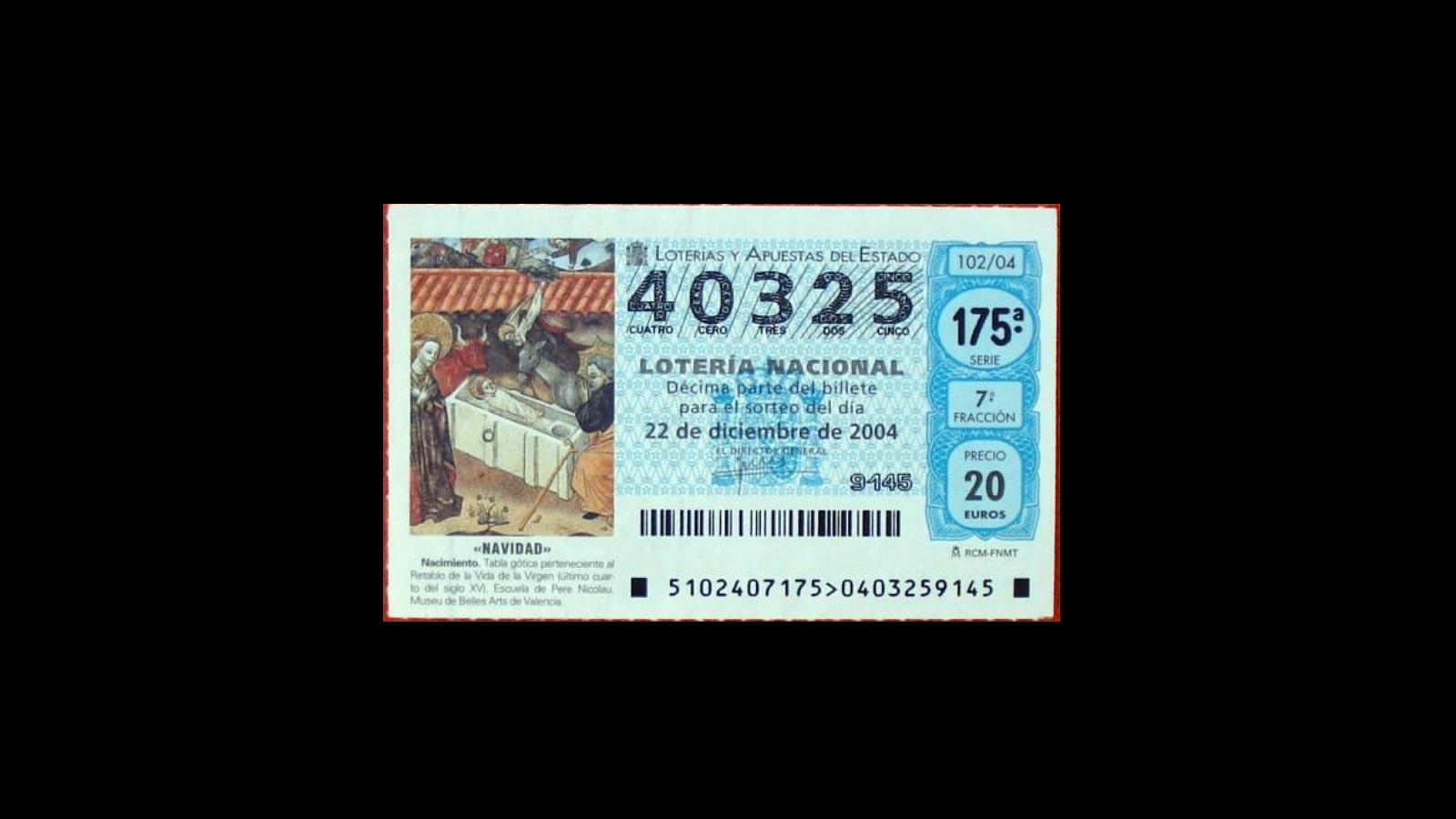 Décimo de la Loteria de Navidad de 2004