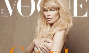 Claudia Schiffer posa desnuda y embarazada