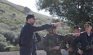 El Prncipe Felipe supervisa el ejercicio Flotex en Barbate