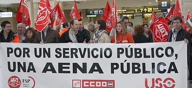 Los trabajadores del aeropuerto de Jerez se encerrarn maana en contra de la privatizacin de AENA