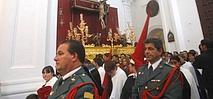 Las Siete Palabras, nica cofrada que desafa a la lluvia el Viernes Santo