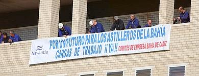 Los trabajadores de Navantia continan con sus movilizaciones