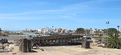 Las obras de la pasarela de El Puerto avanzan al ritmo previsto