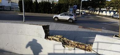 Accidente en la glorieta de la Zona Franca