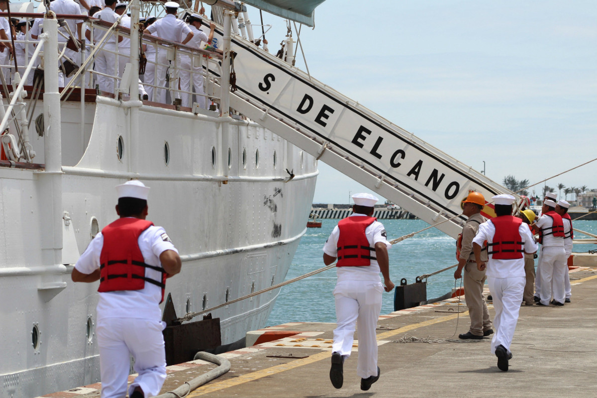 El bergantín-goleta permanecerá en Veracruz hasta el próximo domingo 24. Foto: EFE